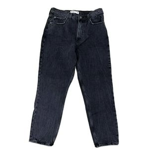 ABERCROMBIE & FITCH THE MOM HIGH RISE CURVE LOVE Black JEANS SIZE 30/10R